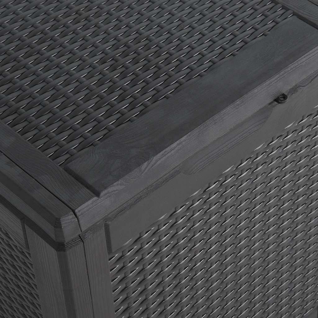 Garten-Aufbewahrungsbox 90 L Schwarz PP Rattan – Bild 8