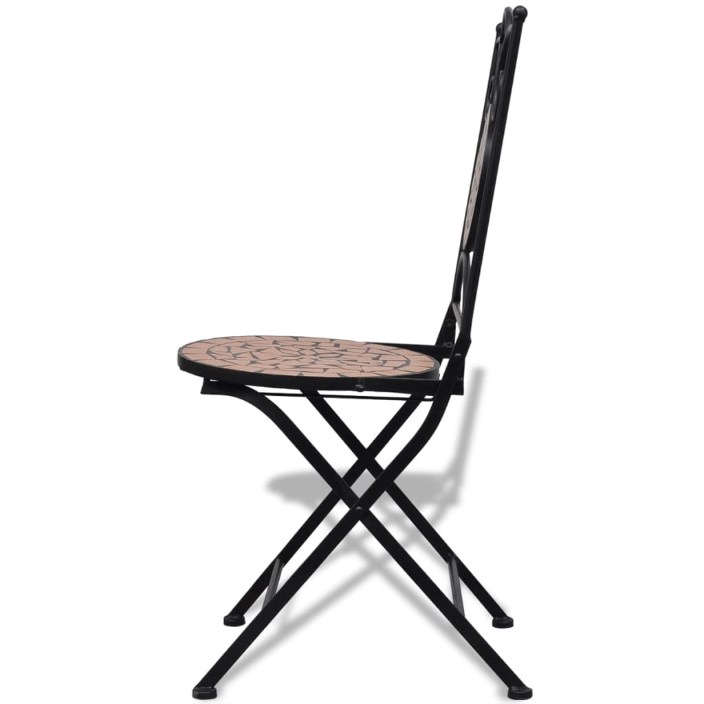 3-tlg. Bistro-Set Keramik Terrakotta – Bild 7