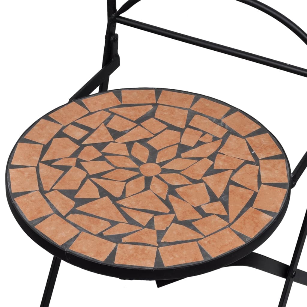 3-tlg. Bistro-Set Keramik Terrakotta – Bild 9