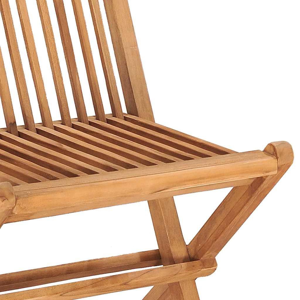 3-tlg. Garten-Essgruppe mit Kissen Klappbar Massivholz Teak – Bild 3