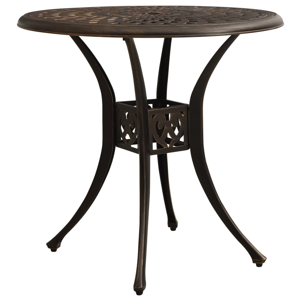 3-tlg. Bistro-Set Aluminiumguss Bronzen – Bild 10