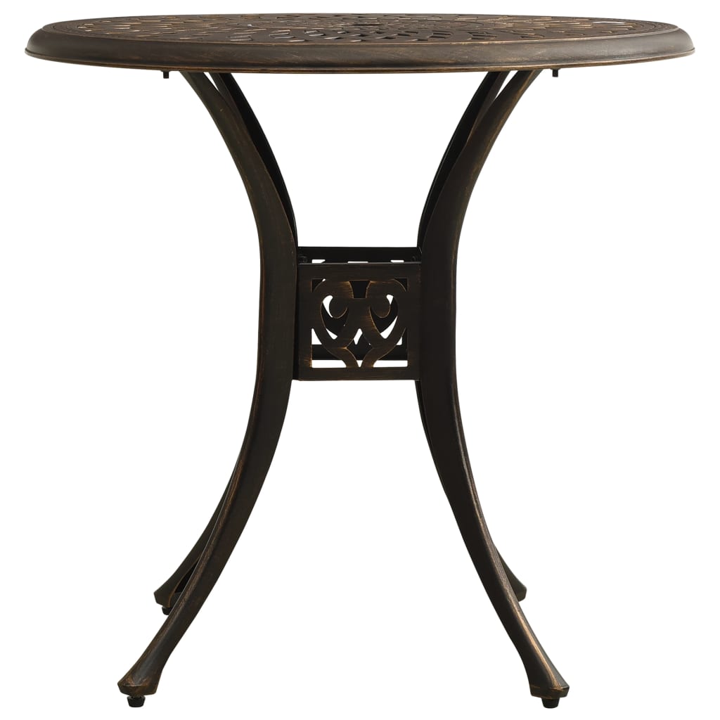 3-tlg. Bistro-Set Aluminiumguss Bronzen – Bild 11