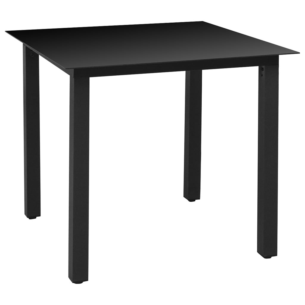 5-tlg. Garten-Essgruppe Aluminium Schwarz – Bild 8