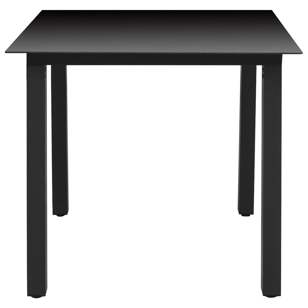 5-tlg. Garten-Essgruppe Aluminium Schwarz – Bild 9