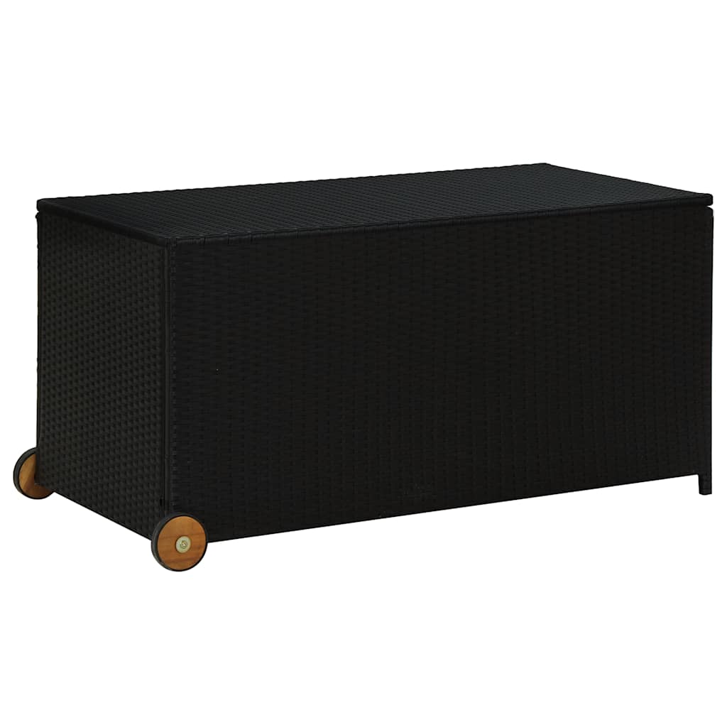 Garten-Auflagenbox Schwarz 120x65x61 cm Poly Rattan – Bild 2