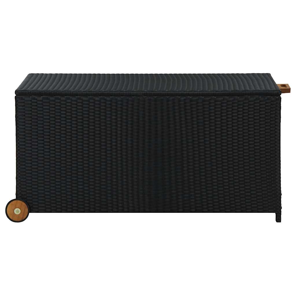 Garten-Auflagenbox Schwarz 120x65x61 cm Poly Rattan – Bild 3