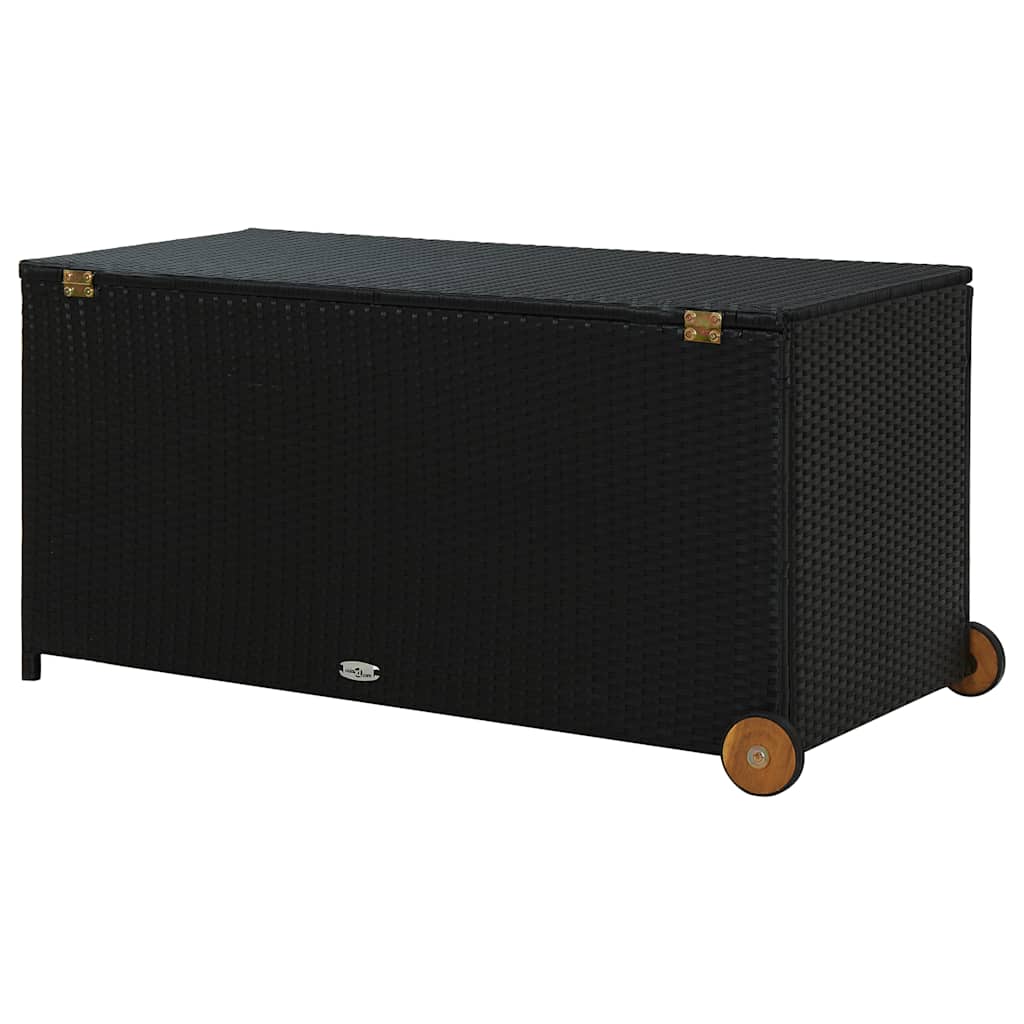 Garten-Auflagenbox Schwarz 120x65x61 cm Poly Rattan – Bild 6