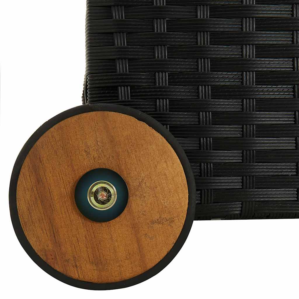 Garten-Auflagenbox Schwarz 120x65x61 cm Poly Rattan – Bild 7
