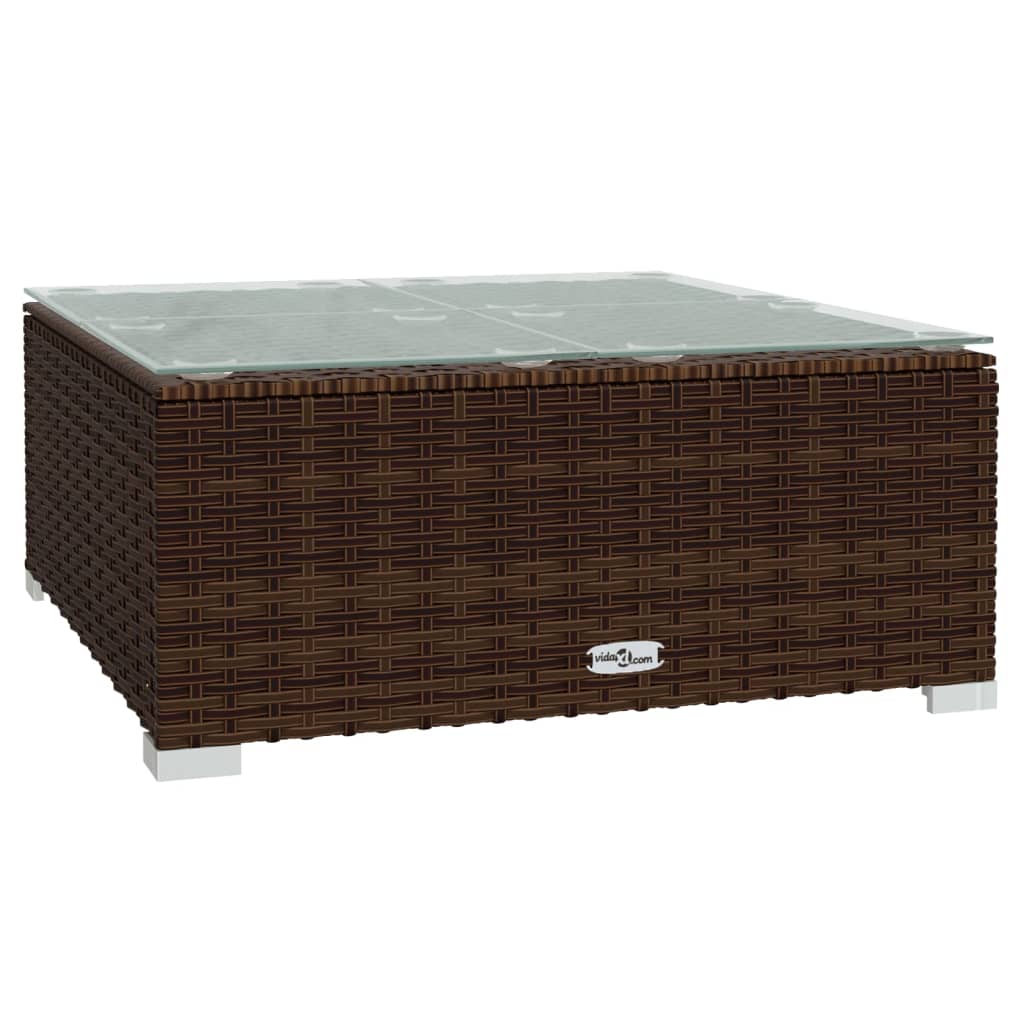6-tlg. Garten-Lounge-Set mit Auflagen Poly Rattan Braun – Bild 6