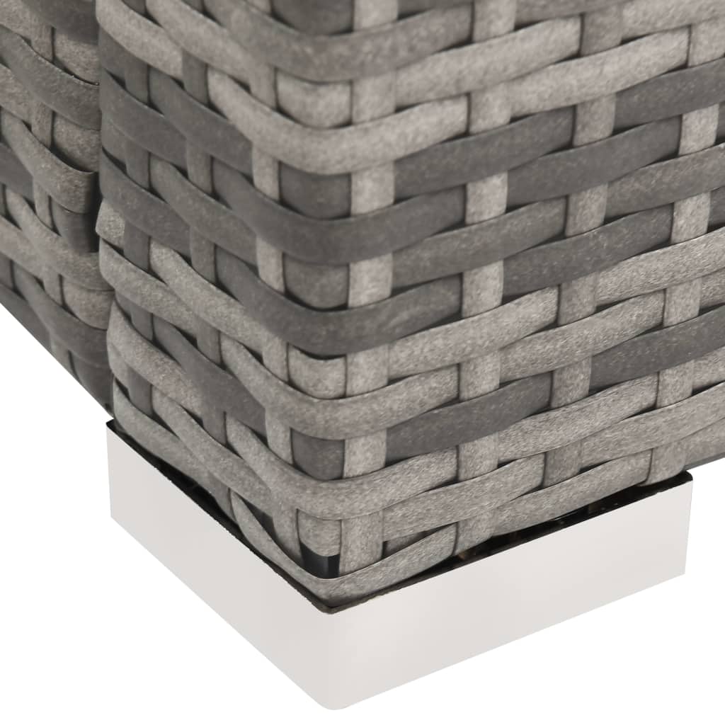 Doppel-Sonnenliege Poly Rattan Grau – Bild 6