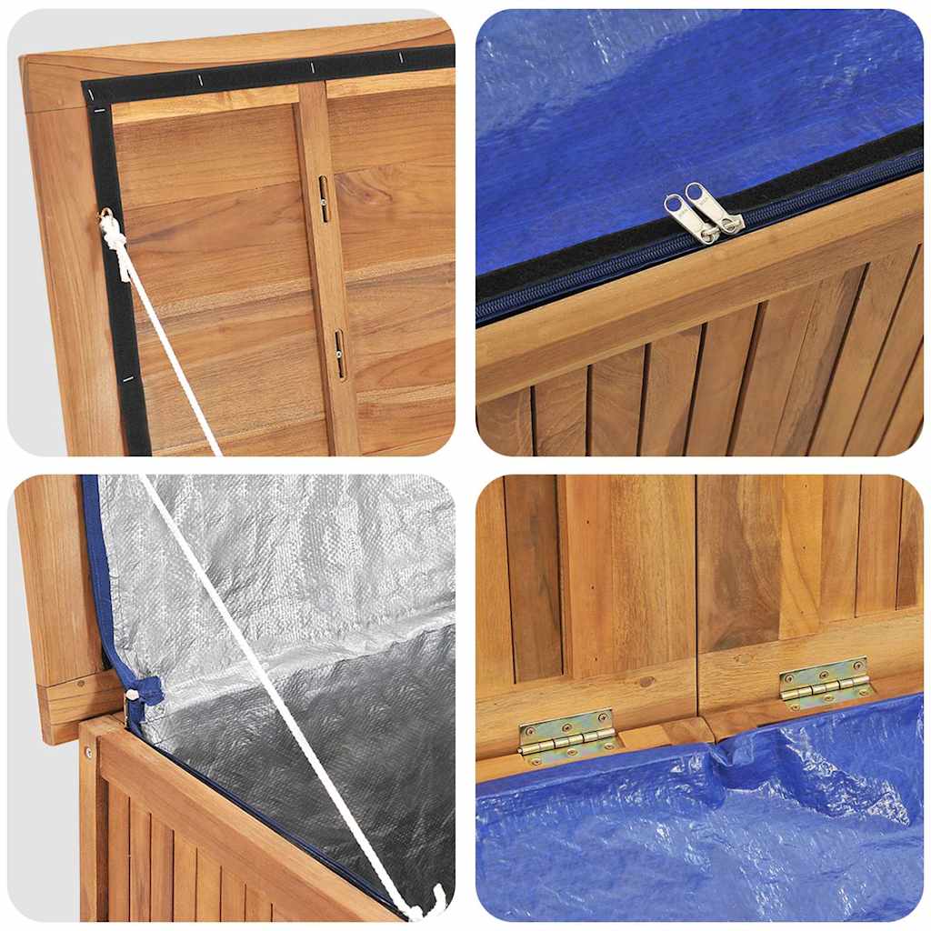 Gartenbox 60x50x58 cm Massivholz Teak – Bild 9