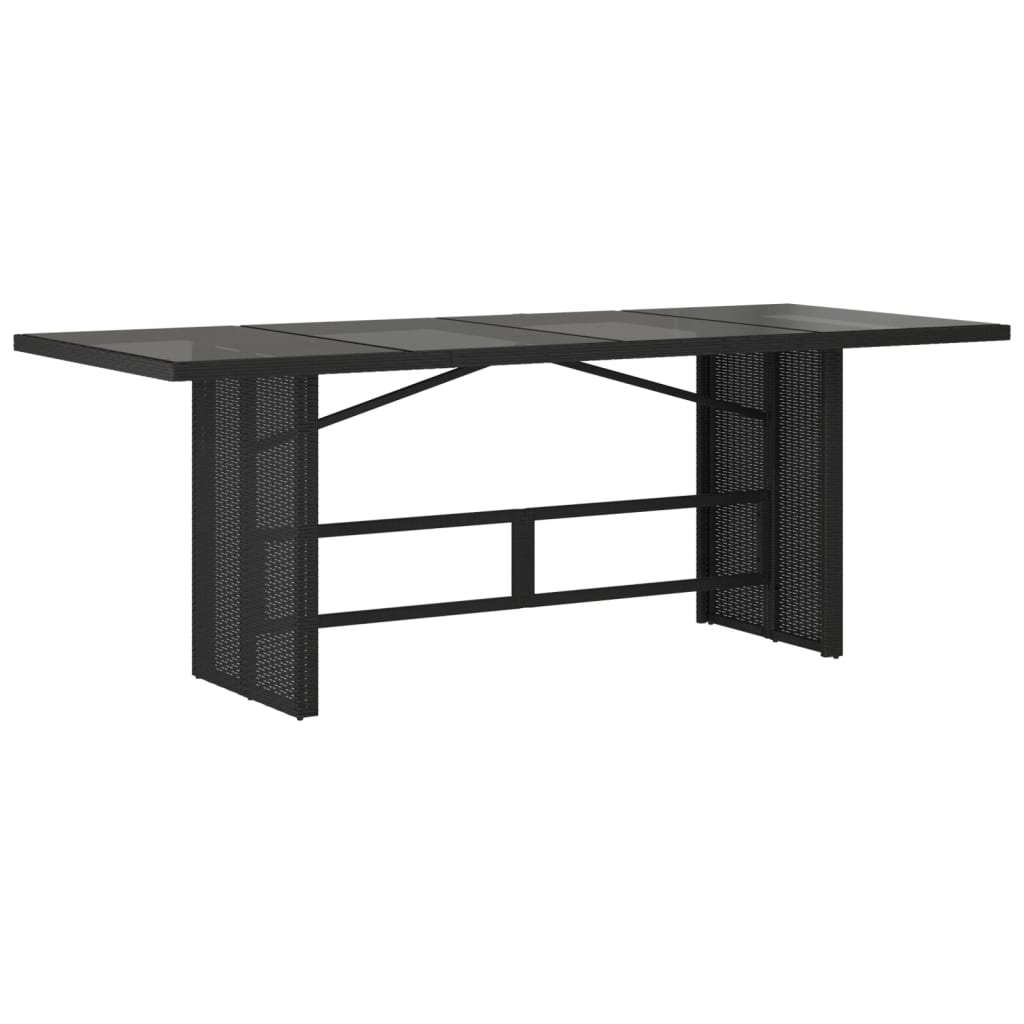 7-tlg. Garten-Essgruppe mit Kissen Schwarz Poly Rattan – Bild 5