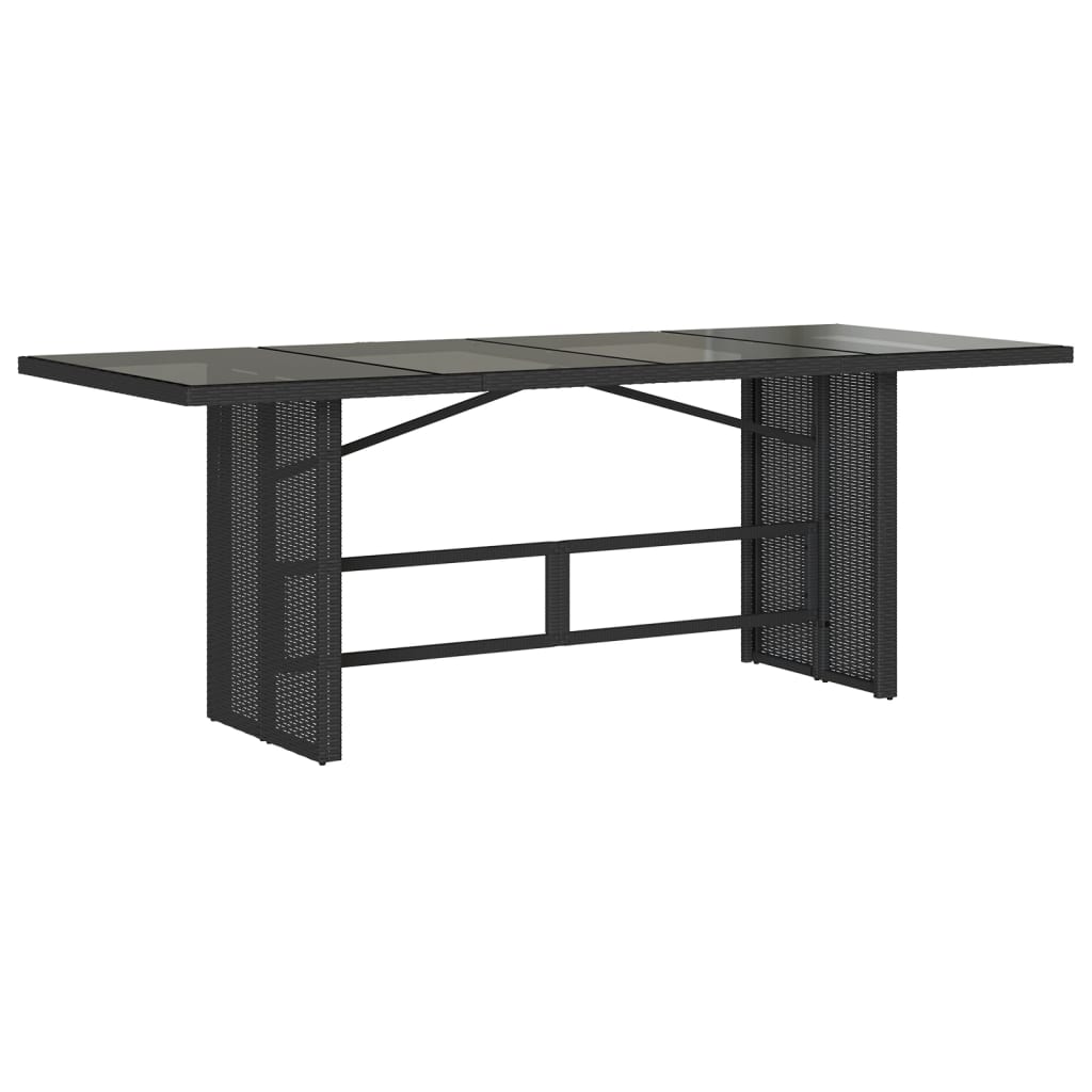 7-tlg. Garten-Essgruppe mit Kissen Schwarz Poly Rattan – Bild 5
