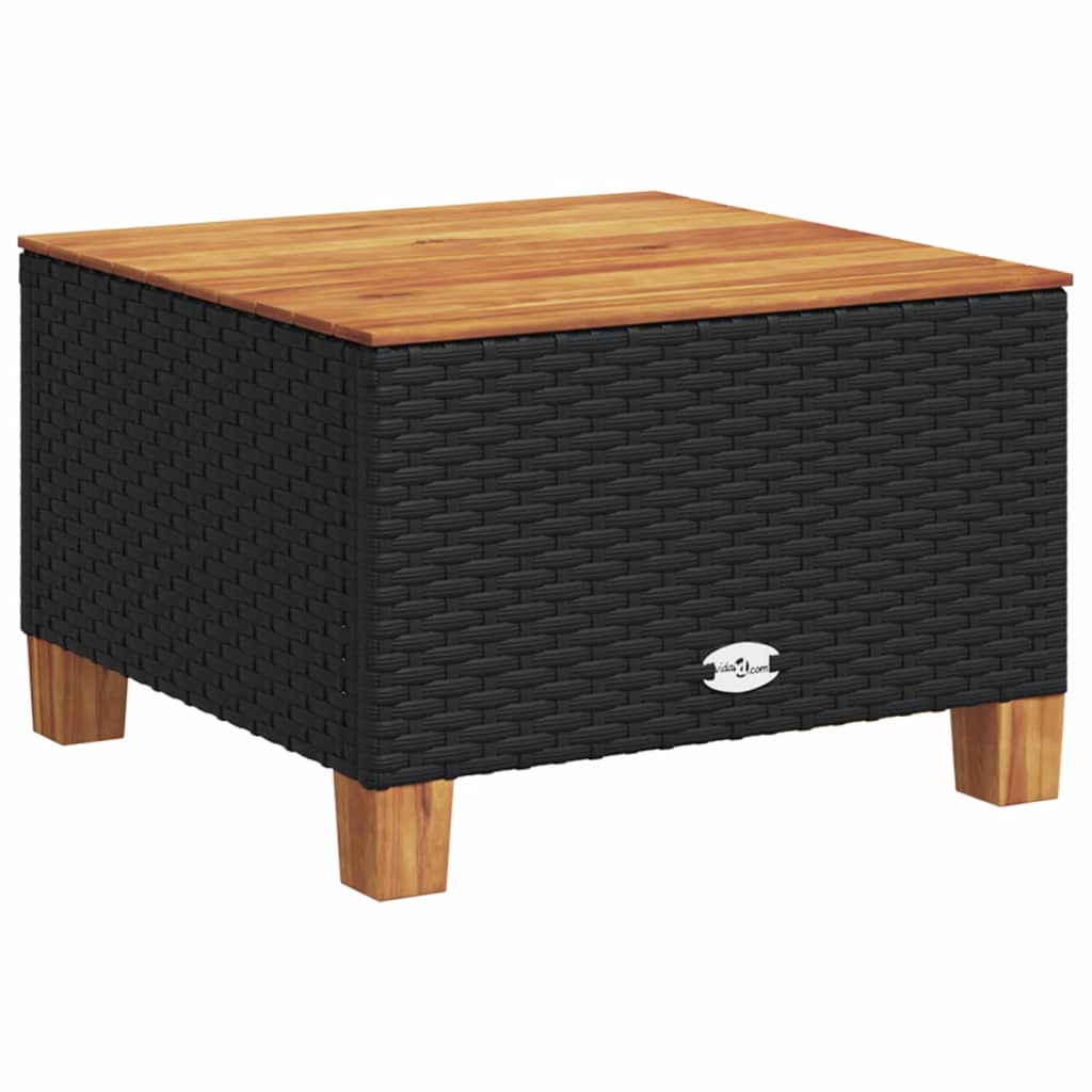 7-tlg. Garten-Sofagarnitur mit Kissen Schwarz Poly Rattan – Bild 4