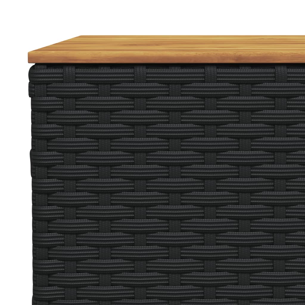 7-tlg. Garten-Sofagarnitur mit Kissen Schwarz Poly Rattan – Bild 8