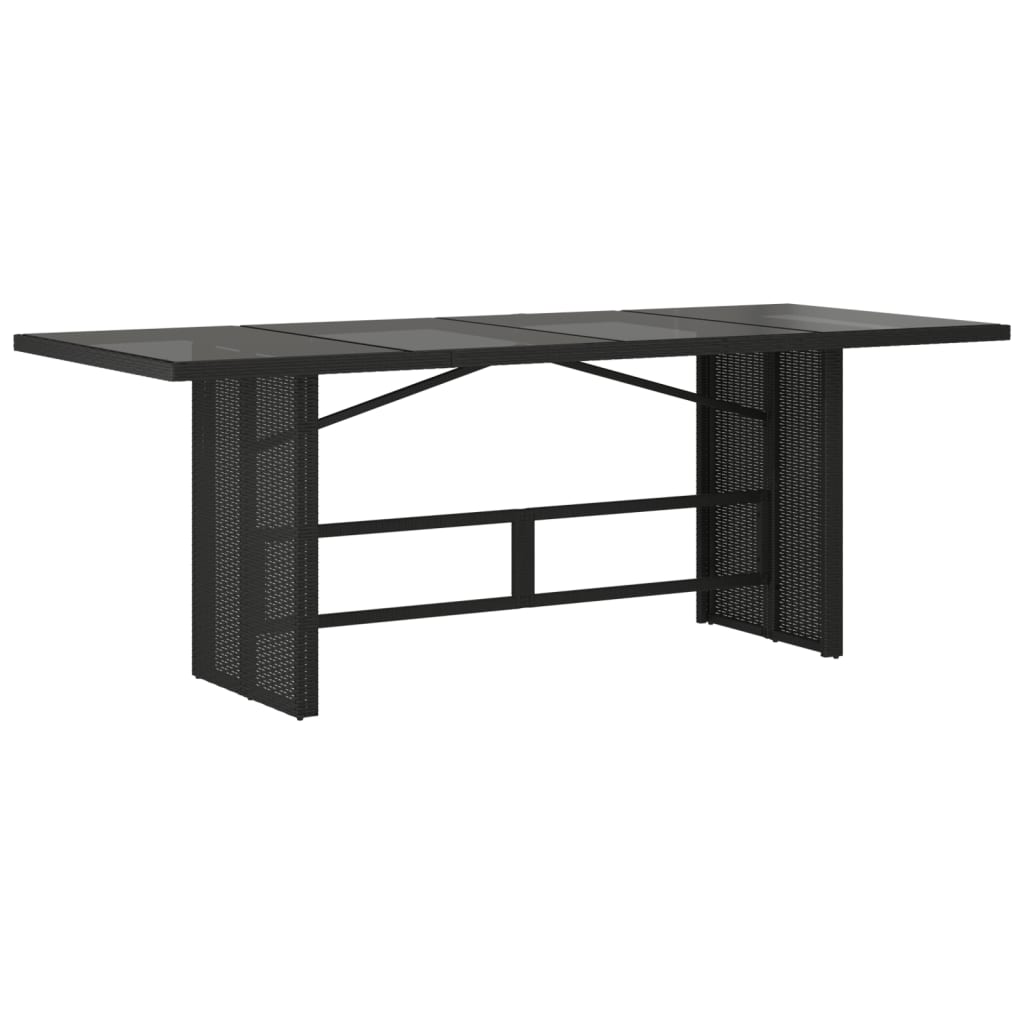 7-tlg. Garten-Essgruppe mit Kissen Schwarz Poly Rattan – Bild 4