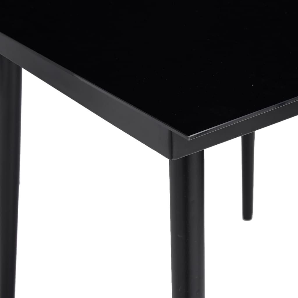 3-tlg. Garten-Essgruppe mit Kissen Schwarz Poly Rattan – Bild 7