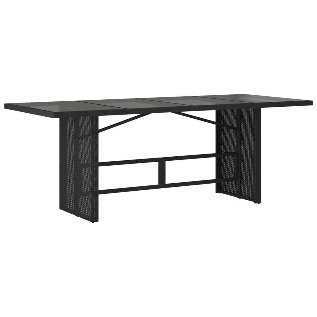 7-tlg. Garten-Essgruppe mit Kissen Schwarz Poly Rattan – Bild 4