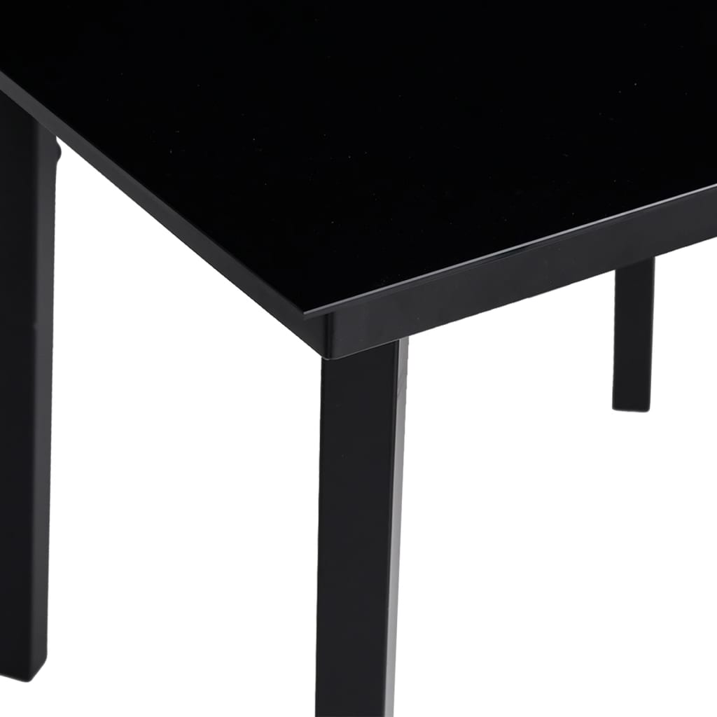 3-tlg. Garten-Essgruppe mit Kissen Schwarz Poly Rattan – Bild 7