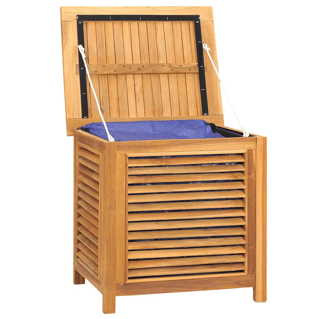 Gartenbox mit Beutel 60x50x58 cm Massivholz Teak – Bild 4