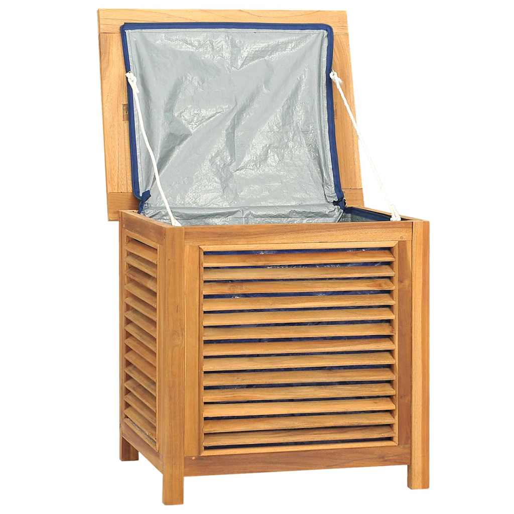 Gartenbox mit Beutel 60x50x58 cm Massivholz Teak – Bild 5
