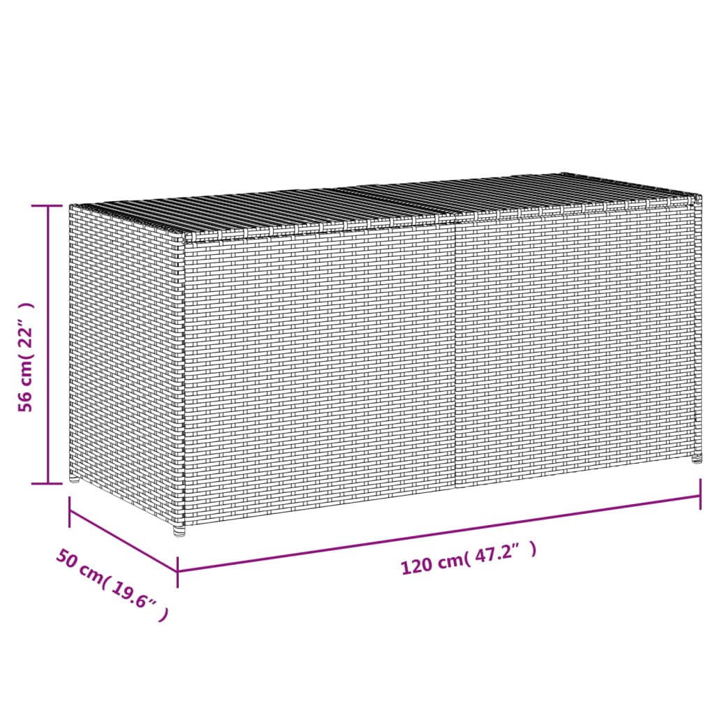 Gartentruhe Schwarz 283L Poly Rattan – Bild 11