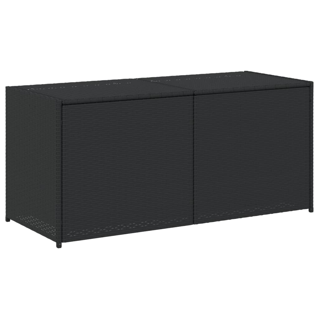 Gartentruhe Schwarz 283L Poly Rattan – Bild 2