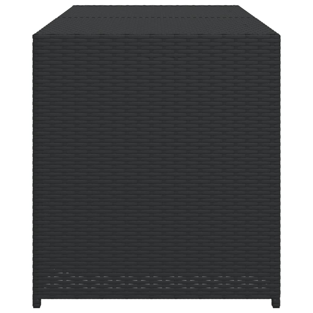 Gartentruhe Schwarz 283L Poly Rattan – Bild 5
