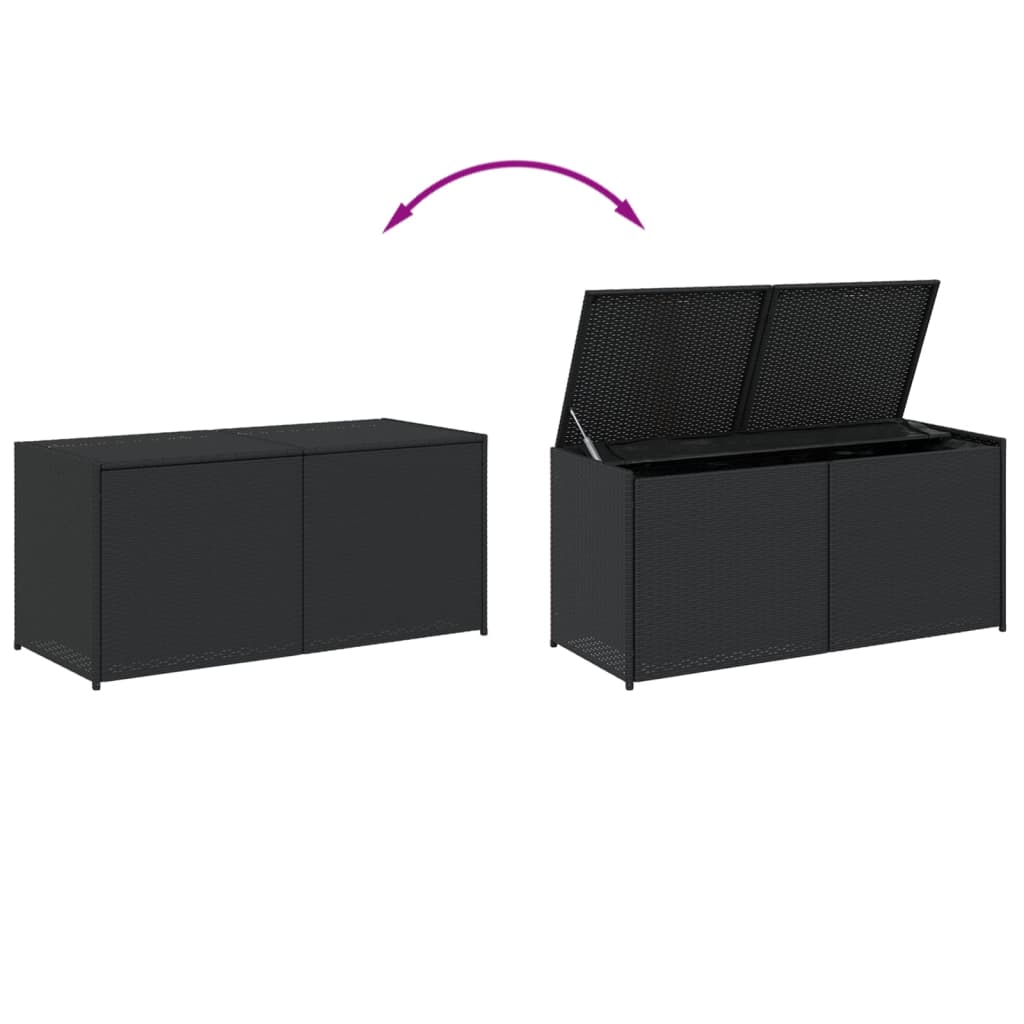 Gartentruhe Schwarz 283L Poly Rattan – Bild 7