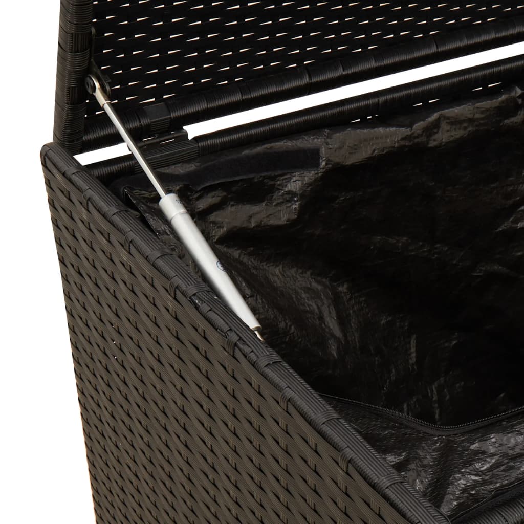 Gartentruhe Schwarz 283L Poly Rattan – Bild 8