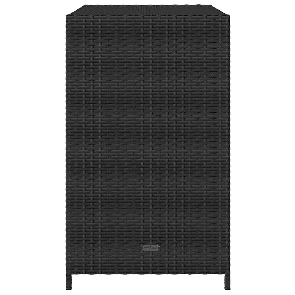 Gartenschrank Schwarz 83x45x76 cm Poly Rattan – Bild 8