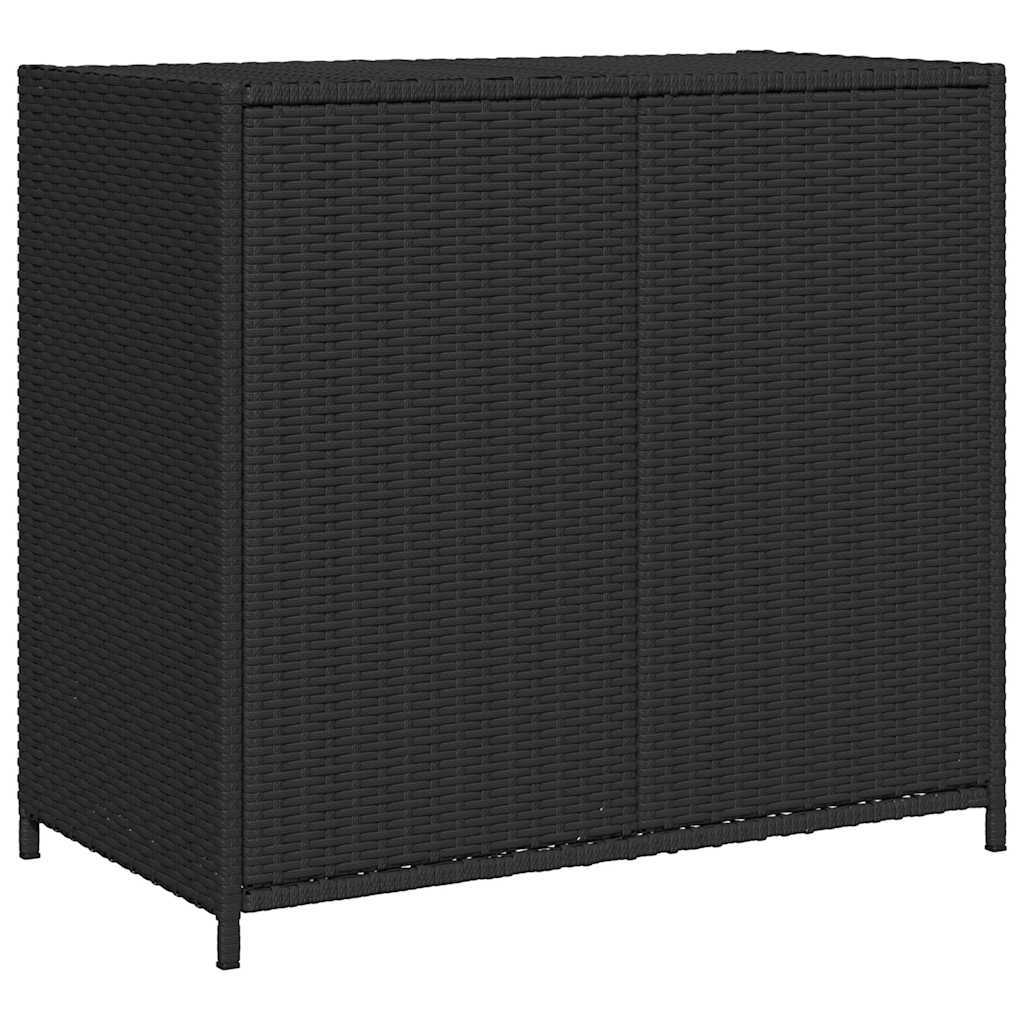 Gartenschrank Schwarz 83x45x76 cm Poly Rattan – Bild 9