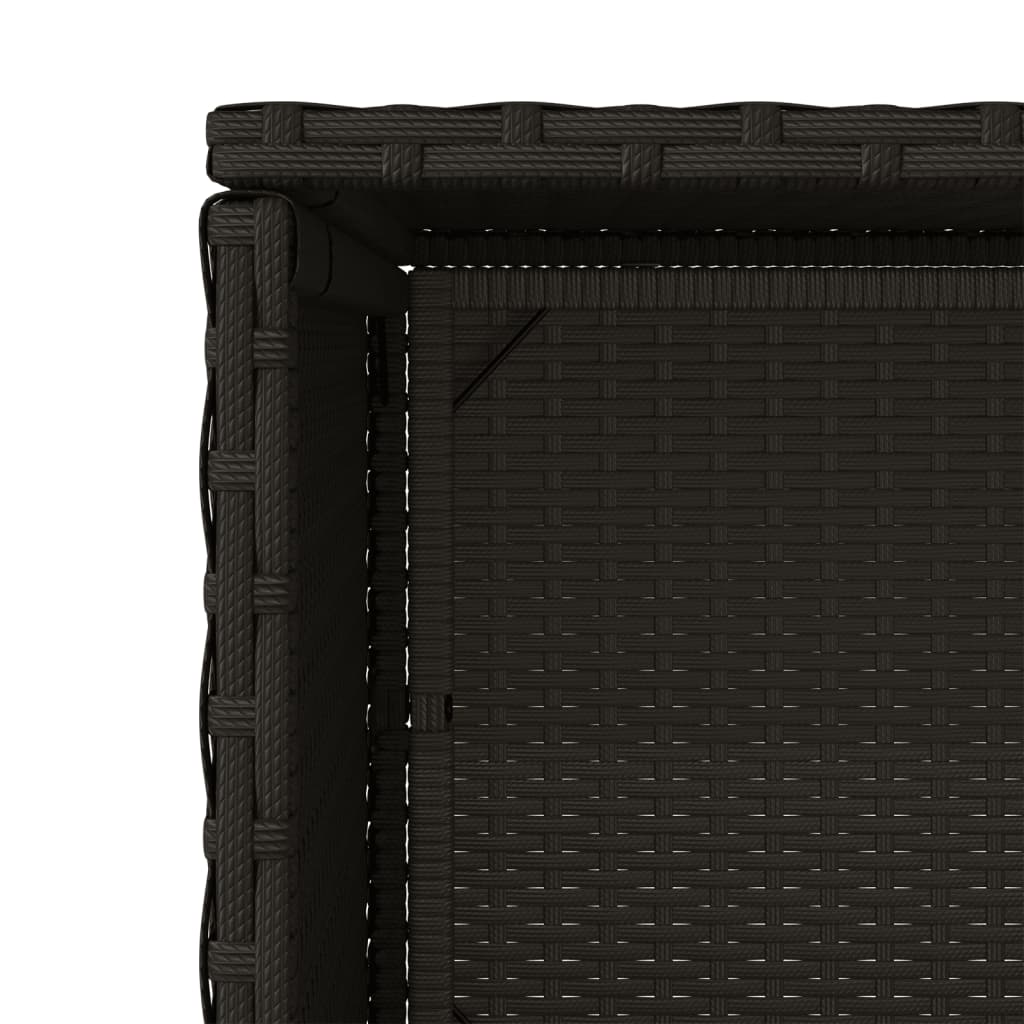 Gartenschrank Schwarz 50x55x115 cm Poly Rattan – Bild 11