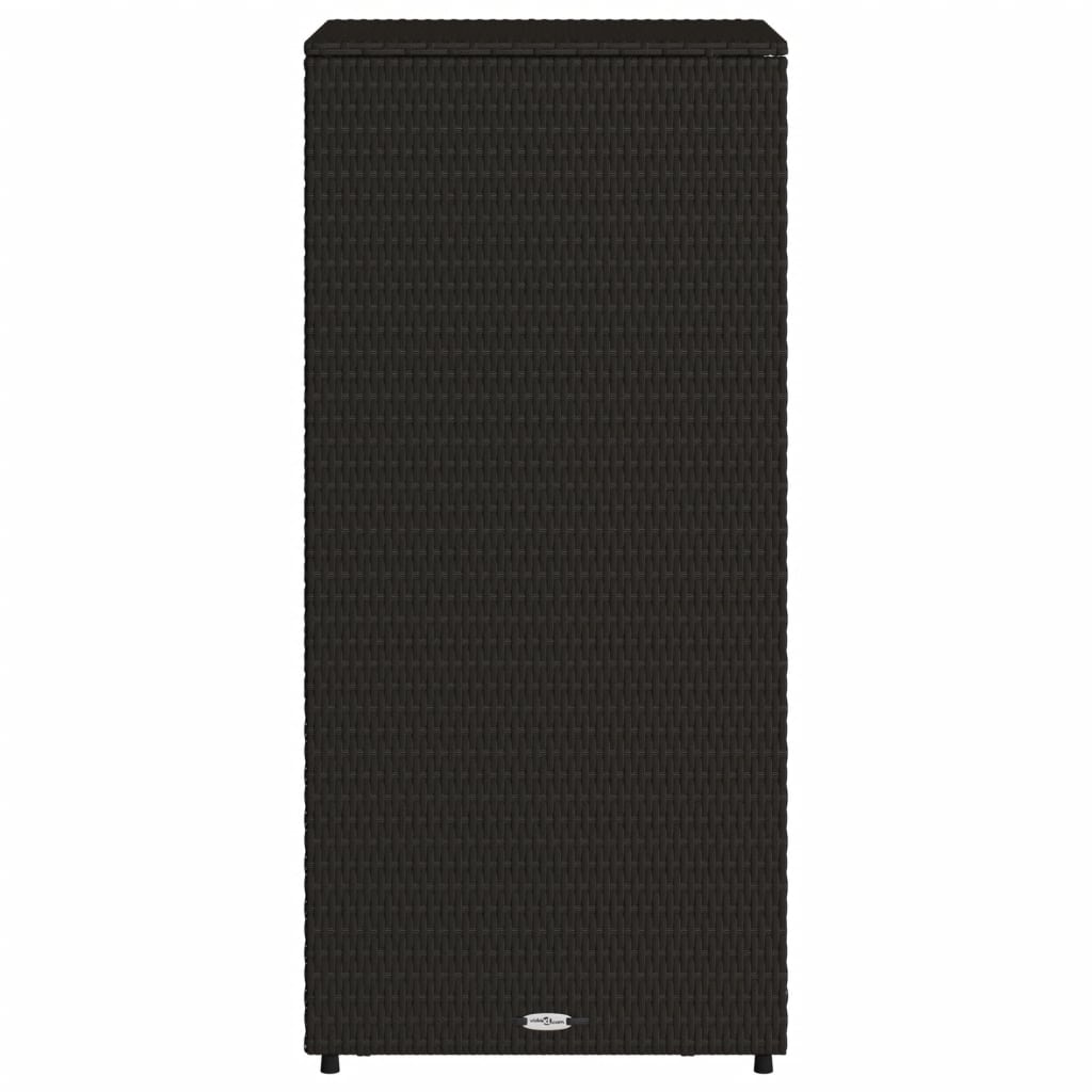 Gartenschrank Schwarz 50x55x115 cm Poly Rattan – Bild 8