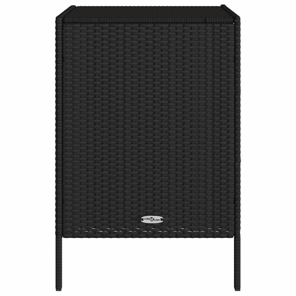 Gartenschrank Schwarz 55x59x80 cm Poly Rattan – Bild 6