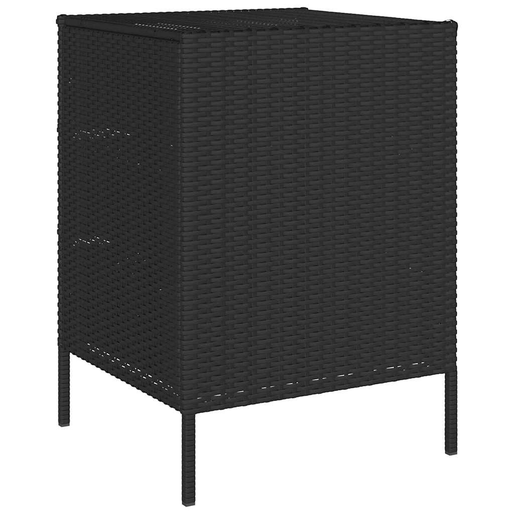 Gartenschrank Schwarz 55x59x80 cm Poly Rattan – Bild 7