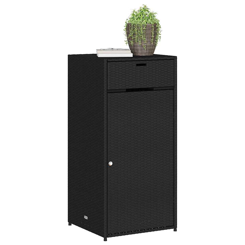 Gartenschrank Schwarz 55x55x111 cm Poly Rattan – Bild 4