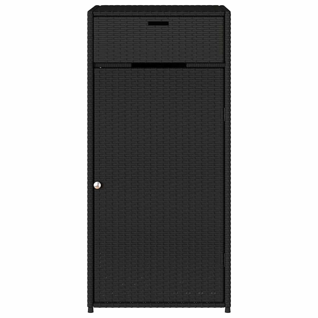 Gartenschrank Schwarz 55x55x111 cm Poly Rattan – Bild 7