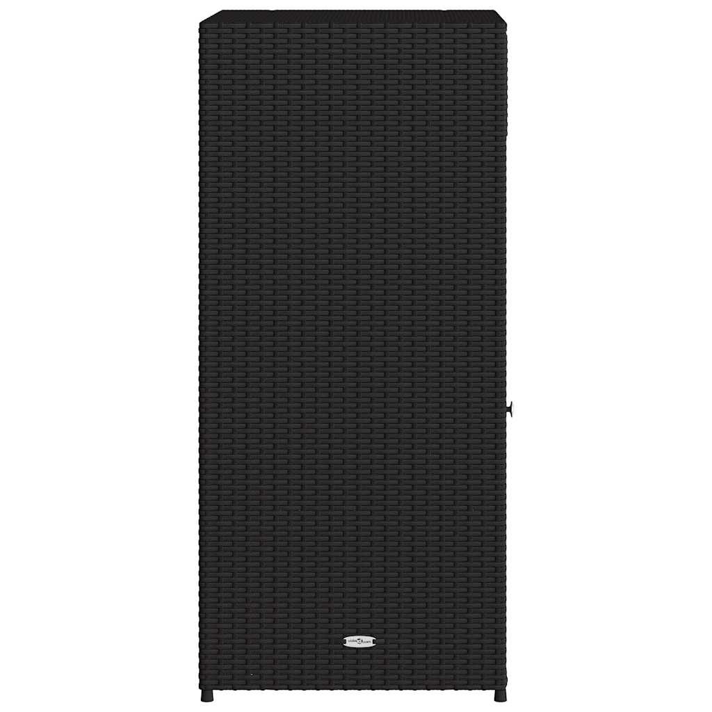Gartenschrank Schwarz 55x55x111 cm Poly Rattan – Bild 8