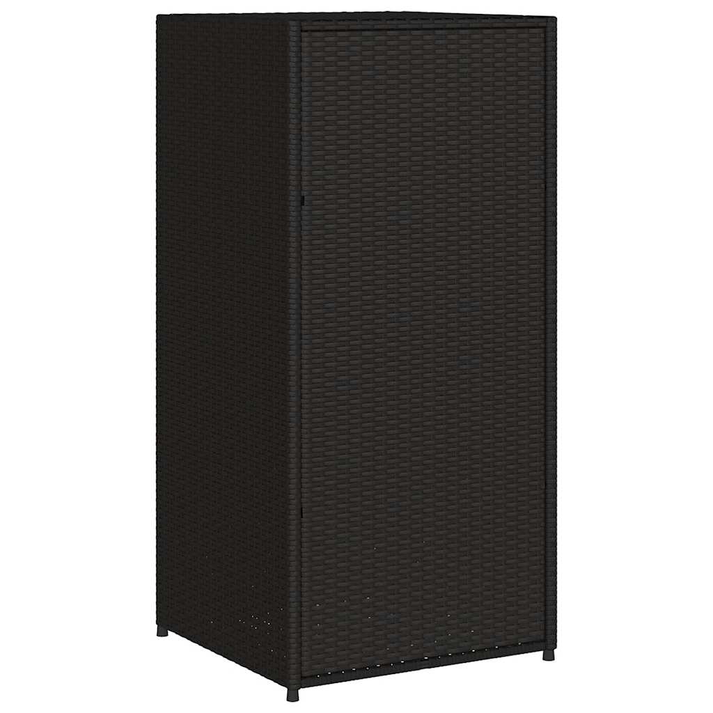 Gartenschrank Schwarz 55x55x111 cm Poly Rattan – Bild 9