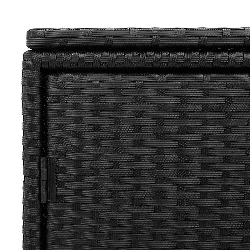 Gartenschrank Schwarz 110x55x60,5 cm Poly Rattan – Bild 11
