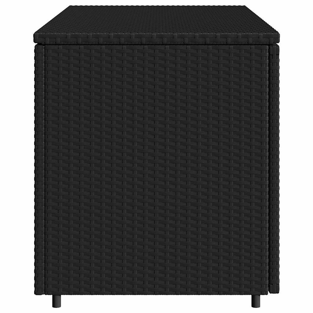 Gartenschrank Schwarz 110x55x60,5 cm Poly Rattan – Bild 8