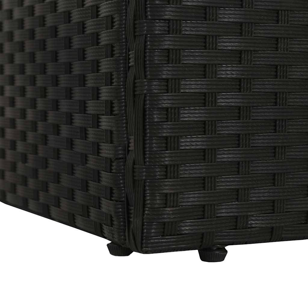Gartenbett Schwarz 195×60 cm Poly Rattan – Bild 7