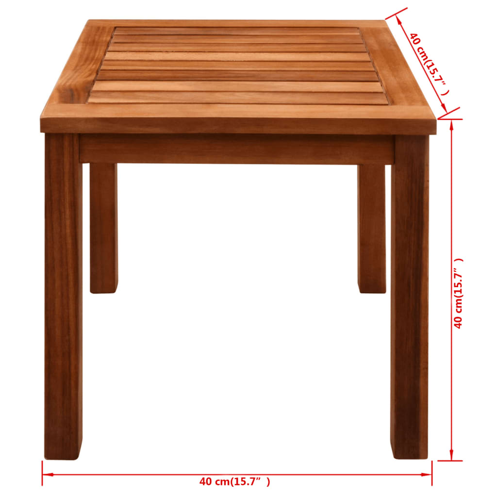 Sonnenliegen 2 Stk. mit Tisch Akazie Massivholz und Textilene – Bild 10