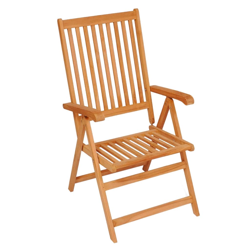 Gartenstühle 2 Stk. mit Anthrazit Kissen Massivholz Teak – Bild 3