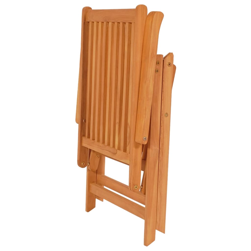 Gartenstühle 2 Stk. mit Anthrazit Kissen Massivholz Teak – Bild 5
