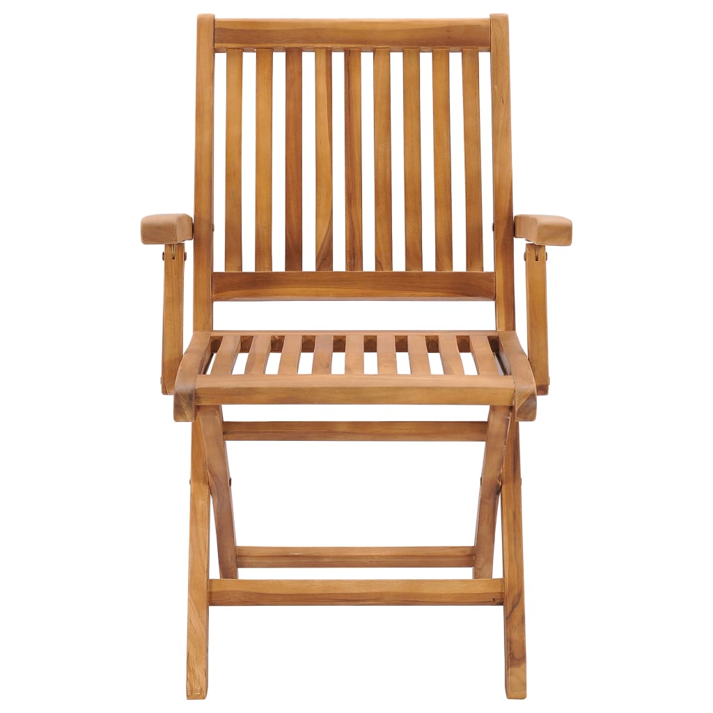 Gartenstühle 2 Stk. mit Anthrazit Kissen Massivholz Teak – Bild 4