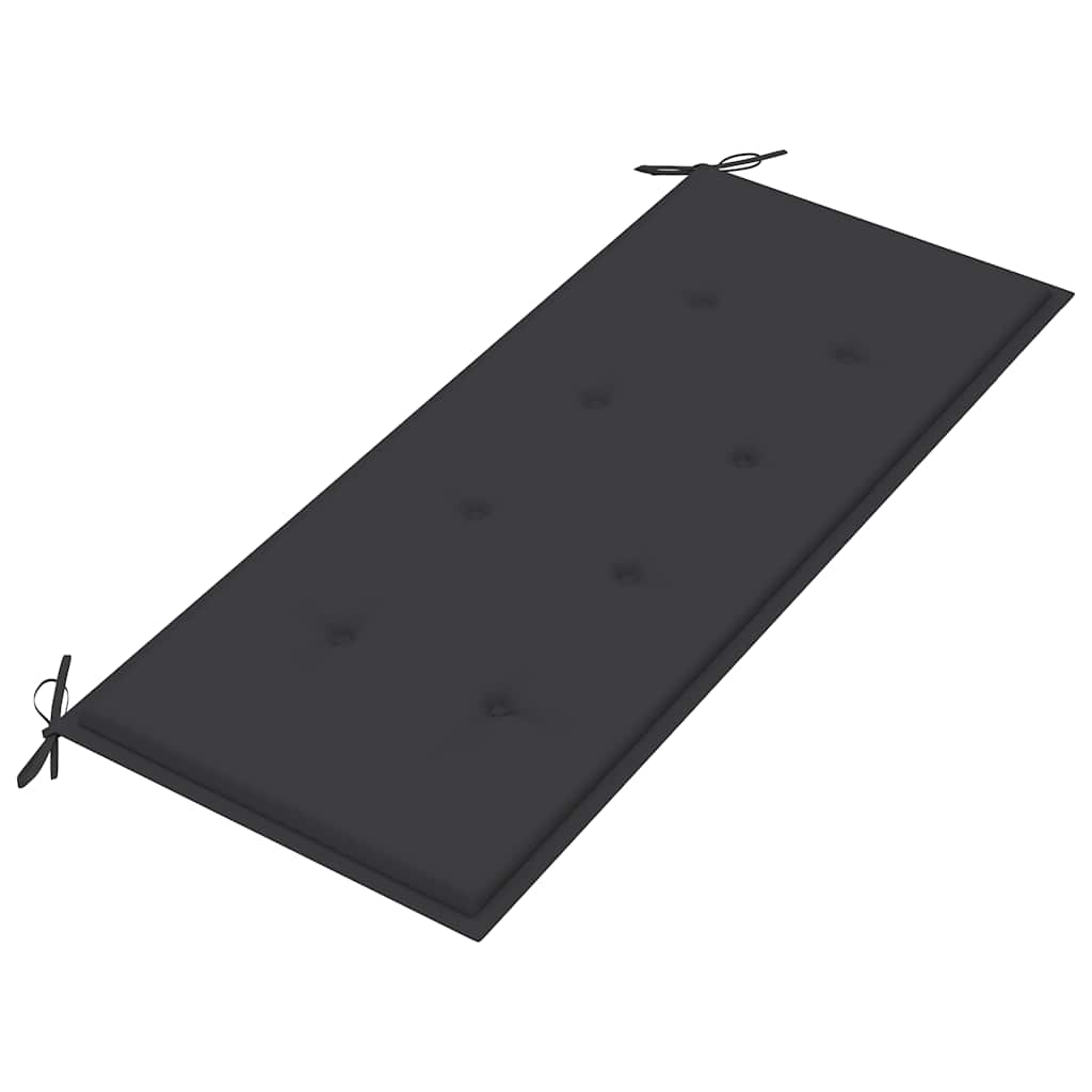 Gartenbank mit Auflage 120 cm Bambus – Bild 5