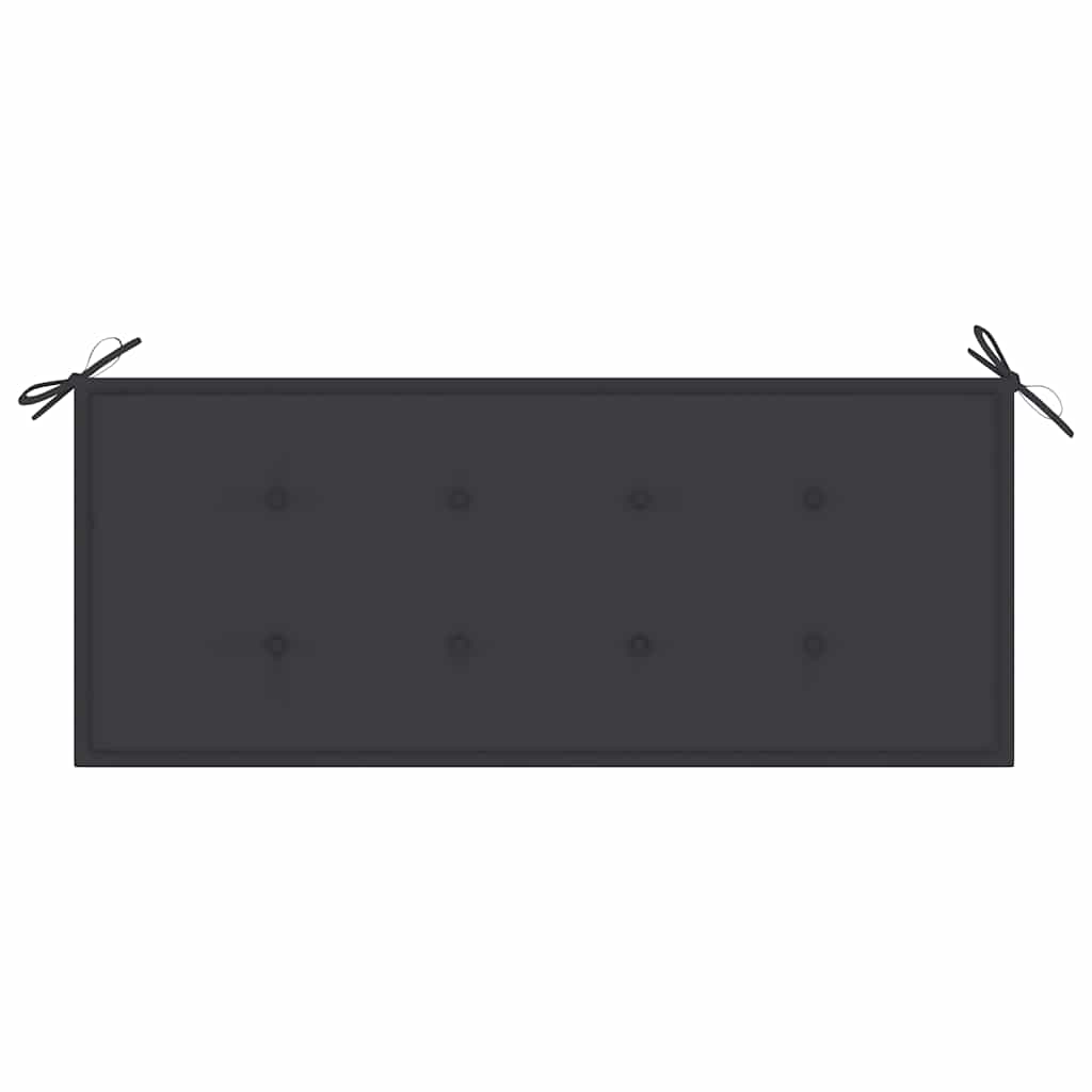 Gartenbank mit Auflage 120 cm Bambus – Bild 6