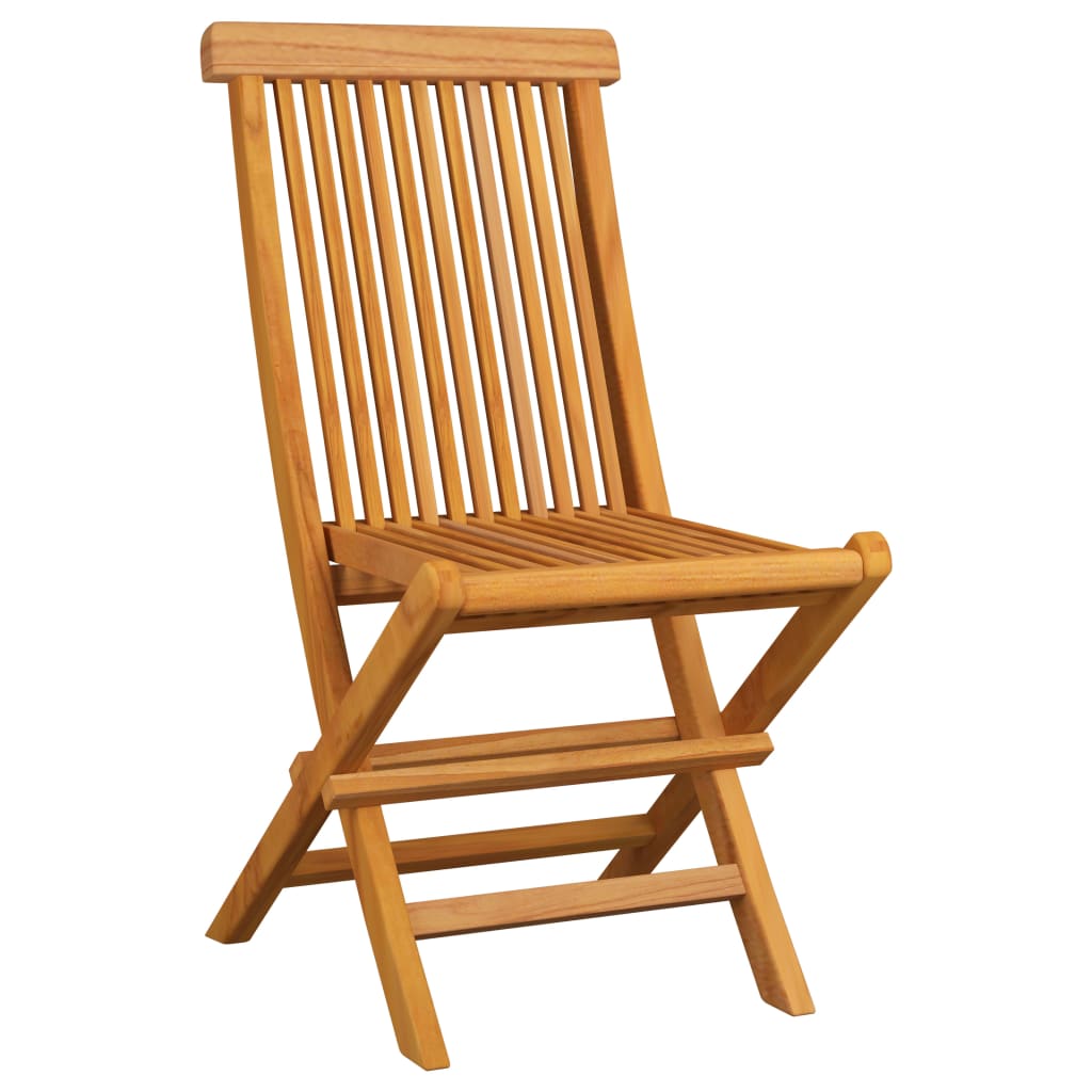 Klappbare Gartenstühle 6 Stk. Massivholz Teak – Bild 2